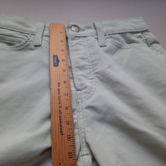 Levis Pants Womens 29 Pale Mint Wedgie‎ Straight Corduroy Cords Premium Stretch - Picture 14 of 16
